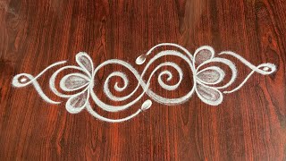 Easy Border Rangoli Designs  side rangoli designs  border rangoli designs  simple rangoli [upl. by Martel]