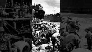 Troops and supplies being disembarked in LSTs in Leyte 1944 ytshort ww2 troops leyte [upl. by Conrad]