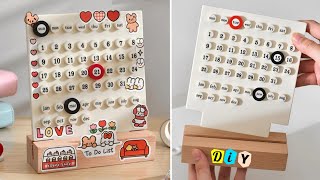 DIY Manual Desk Calendar at Home  How to Make a Cute Manual Calendar [upl. by Elleivap]