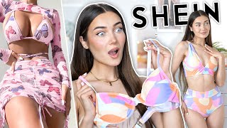 TRYING ON CHEAP SHEIN BIKINIS amp SWIMSUITS [upl. by Georgie]