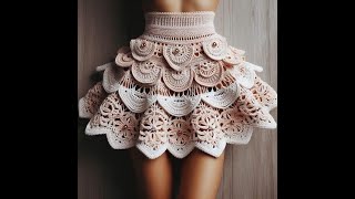 woolen frock design skirts for women 🥰 woolen frocks design ideas ♥️ crochetideas woolenskirts [upl. by Cathleen]