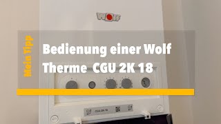 Bedienung einer Wolf Gastherme CGU 2K 18 [upl. by Nolek84]