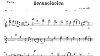 5 Renunciación  Partitura para Violines [upl. by Bengt]