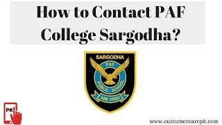 PAF College Sargodha Address Phone Number Email ID Website [upl. by Trojan279]