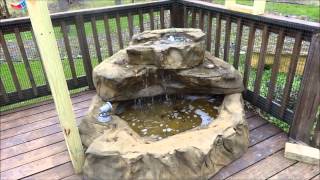 Patio Pond Waterfalls Tropical Hummingbird Water Garden Oasis [upl. by Adnawak]