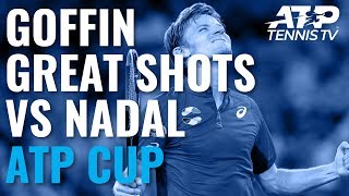 David Goffin Brilliant Shots in Win vs Nadal  ATP Cup 2020 [upl. by Sirc]