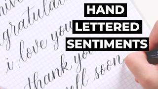 DIY HandLettered Greeting Card Sentiments [upl. by Annahaj]