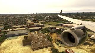 MSFS Hamburg ILS landing wing view [upl. by Sivlek564]