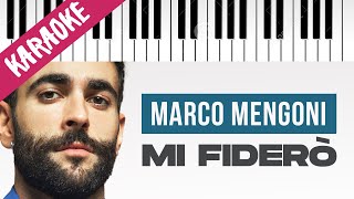 Marco Mengoni Madame  Mi Fiderò  Piano Karaoke con Testo [upl. by Ethelind96]