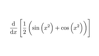 Derivative of 12x2sinx2  cosx2 [upl. by Ydnerb]