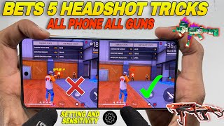 Free fire one tap headshot tips and tricks setting sensitivity HUD mobile setting with handcam [upl. by Stamata]