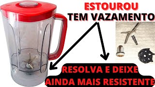 Veja como é simples recuperar copo de liquidificador estourado e com vazamento usando está mistura [upl. by Teresita718]