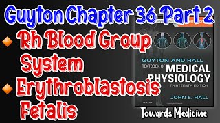 Rh Blood Group System  Erythroblastosis Fetalis Guyton Chapter 36 Part 2 [upl. by Naillimxam633]