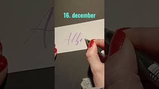 Kalendár mien 16 december  Albina calligraphy moderncalligraphy handwriting handlettering [upl. by Salokin]