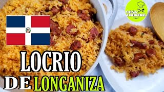 como hacer un locrio de longaniza dominicanocomo hacer locrio longaniza estilo dominicano [upl. by Winston]