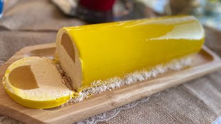 Recette bûche de noël fruits exotique coco vanille [upl. by Aihsekat419]