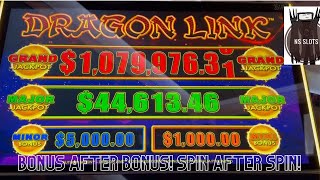 SO MANY BONUS GAMES amp HOLD n SPINS on Dragon Link Dragon Cash [upl. by Reinal183]