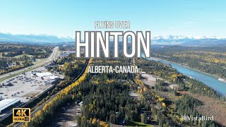 Flying over Hinton Alberta Canada 4K60fpsHDR Video [upl. by Mazlack327]