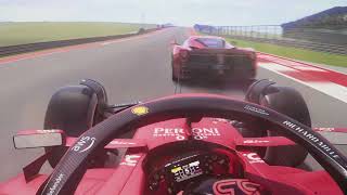 Carlos Sainz Ferrari SF24 F1 vs Supercars at Circuit of the Americas  ONBOARD [upl. by Geof653]