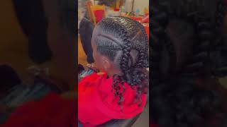 Criss cross feed in braids with small braids [upl. by Jorry]