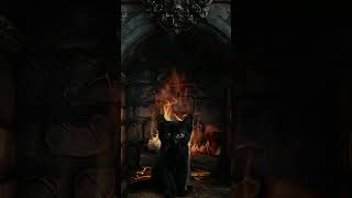 A Cozy Gothic Kitten by a Crackling Fire  Asmr Animal Ambience 🌙 Relaxation  Sleeping 🌟 [upl. by Gilmore]