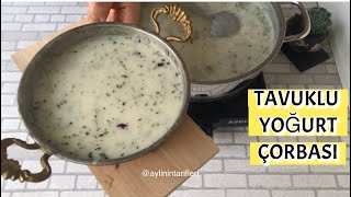 🍵TAVUKLU YOĞURT ÇORBASI🌟 🍗 SADECE BİR TAVUK BUTTAN 10 KİŞİLİK GRİPSAVAR ÇORBA YAPTIM❗️❗️ [upl. by Amorete]