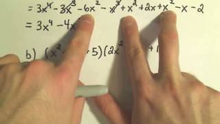 Multiplying Polynomials  Slightly Harder Examples 2 [upl. by Deyes]