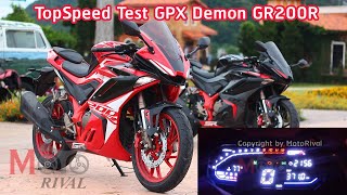 Top Speed Test GPX Demon GR200R by MotoRival [upl. by Aciraa]