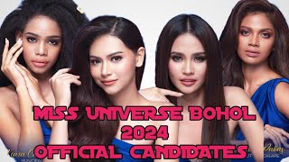 MISS UNIVERSE BOHOL 2024 OFFICIAL CANDIDATES KILALANIN [upl. by Fernande]