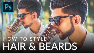 How to Style Hair amp Beards in Photoshop [upl. by Philis]