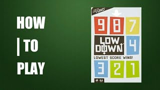 How To Play Lowdown Card Game Makers Of Uno [upl. by Bradney250]