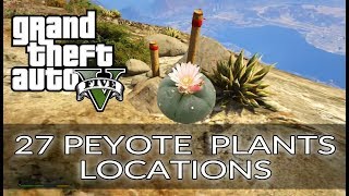 GTA 5 All 27 Peyote Plant Locations  Play as Animals  Cryptozoologist trophy \ achievement [upl. by Delaine]