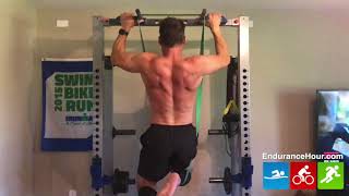 Resistance band pullups in slow motion at Home on the Endurance Hour [upl. by Pitts]