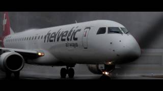 Helvetic Airways arriving from London to Sion airport  new edit [upl. by Benjamin]