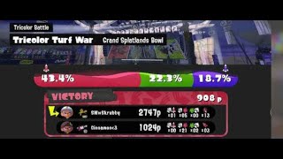 Splatoon 3  Personal Best Ink coverage WR TriColor [upl. by Lecram]