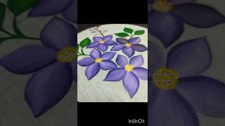 Hand Painting Dress Design Idea  Hand Paint Flowers Design shortsshortsfeedshortvideo [upl. by Tillo460]