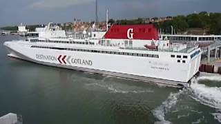 Fast Ferry Gotlandia II leaving Visby [upl. by Lhok613]