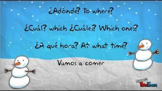 Spanish Interrogatives Jingle Bells Song Canción de los Interrogativos [upl. by Inalem]