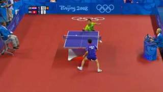 Tan Ruiwu vs Li Ching 2008 Olympics [upl. by Lorrin]