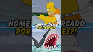 HOMER FOI CERCADO POR TUBARÕES simpsons thesimpsons shorts bart homer [upl. by Divod902]