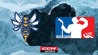 Bumble Bees V Bulls  Div 1  13th May  IceHQ Beer League ice hockey [upl. by Lahcim484]