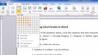 How to Create a Likert ScaleQuestionnaire in Word [upl. by Shermy]