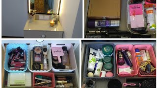 Dressing table organization Tips To Organize Makeup How to Organise Dressing Table and Makeup [upl. by Innoc]