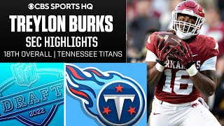 Treylon Burks Arkansas Highlights  18th Overall Pick in 2022 NFL Draft  CBS Sports HQ [upl. by Einattirb649]