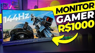 Monitor GAMER 144Hz PORTÁTIL pro menos R1000  CUSTO BENEFICIO 2023 [upl. by Clellan]