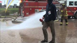 Firetruck Demonstration on newly installed Permeable Paver area at HNA Expo 2012 [upl. by Copeland823]