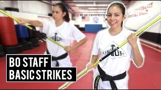 BO STAFF BASIC STRIKES  Bo Staff for Beginners [upl. by Dutch528]