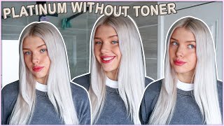 How To Keep Platinum Blonde Hair White  WITHOUT TONER  how to fix brassy hair [upl. by Adamsen147]