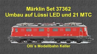 Märklin Set 37362 Ae 66 SBB Lüssi LED Umbau 21 MTC ESU Ollis Modellbahnkeller [upl. by Atipul241]