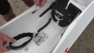 Epic Deluxe Leg Leash Installation surf ski accessories [upl. by Aihseyn]